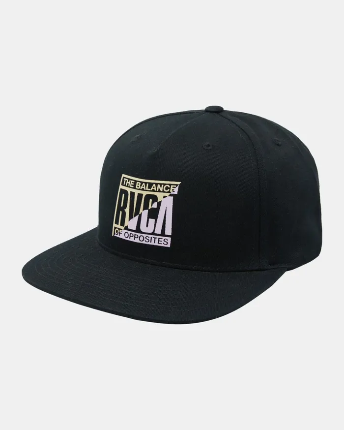RVCA Hats Beanies Splitter Snapback Hat Black 8211 Men