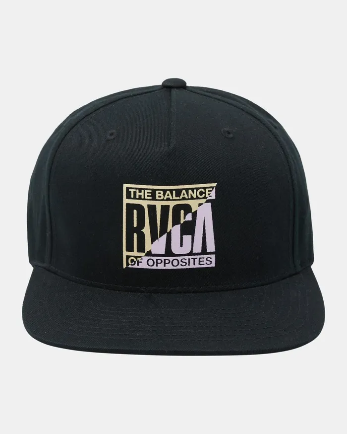 RVCA Hats Beanies Splitter Snapback Hat Black 8211 Men