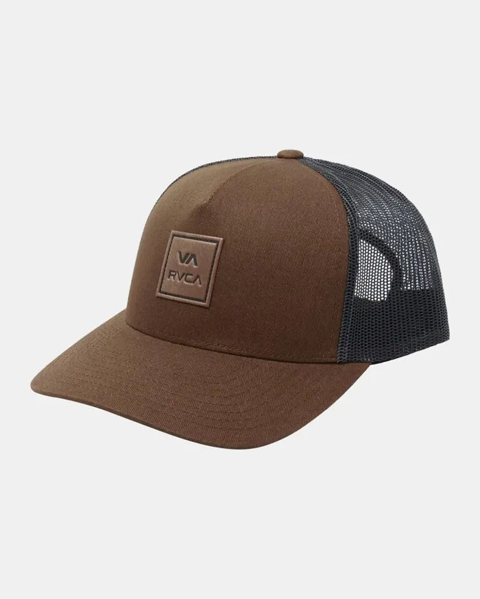 RVCA Hats Beanies VA All The Way Curved Brim Trucker Hat Light Brown 8211 Men