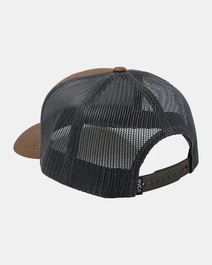 RVCA Hats Beanies VA All The Way Curved Brim Trucker Hat Light Brown 8211 Men RVCA Hats Beanies VA All The Way Curved Brim Trucker Hat Light Brown 8211 Men