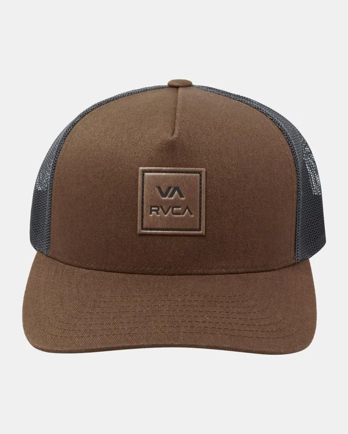 RVCA Hats Beanies VA All The Way Curved Brim Trucker Hat Light Brown 8211 Men RVCA Hats Beanies VA All The Way Curved Brim Trucker Hat Light Brown 8211 Men