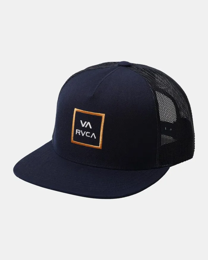RVCA Hats Beanies VA All The Way Trucker Hat Moody Blue 8211 Men