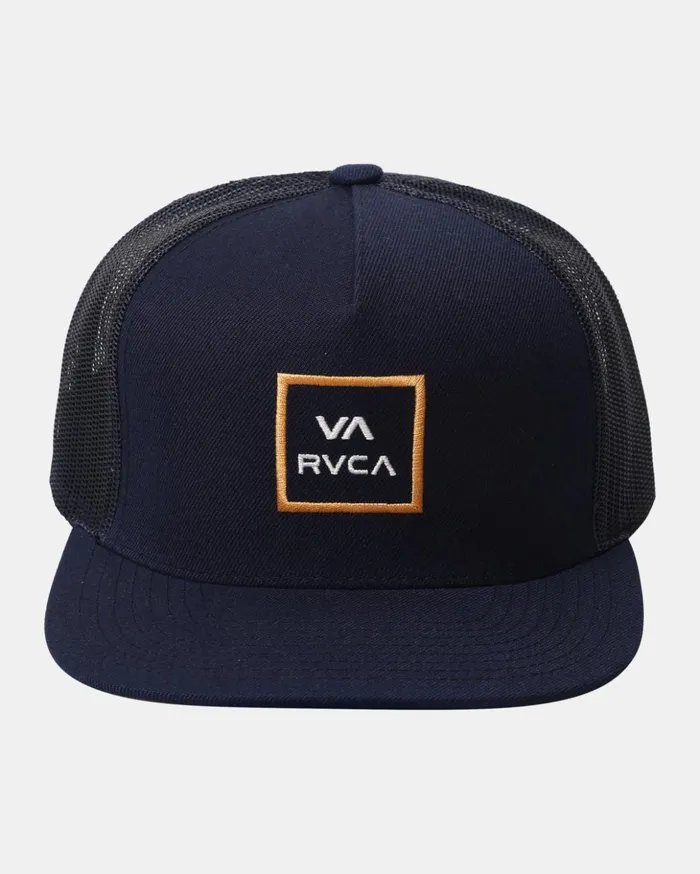 RVCA Hats Beanies VA All The Way Trucker Hat Moody Blue 8211 Men