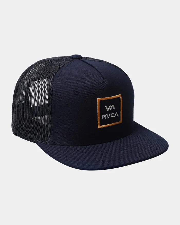 RVCA Hats Beanies VA All The Way Trucker Hat Moody Blue 8211 Men