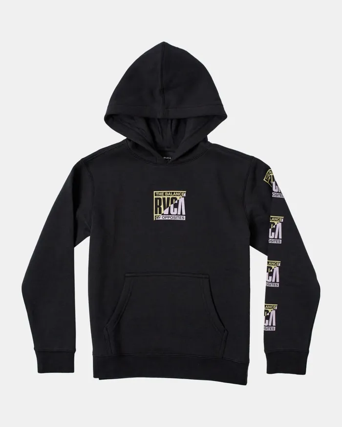RVCA Hoodies Fleece Boy039s Splitter Hoodie Black 8211 Boys