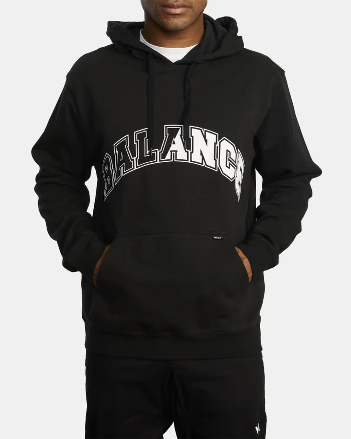 RVCA Hoodies Sweatshirts Big Split Pullover Hoodie Black 8211 Men