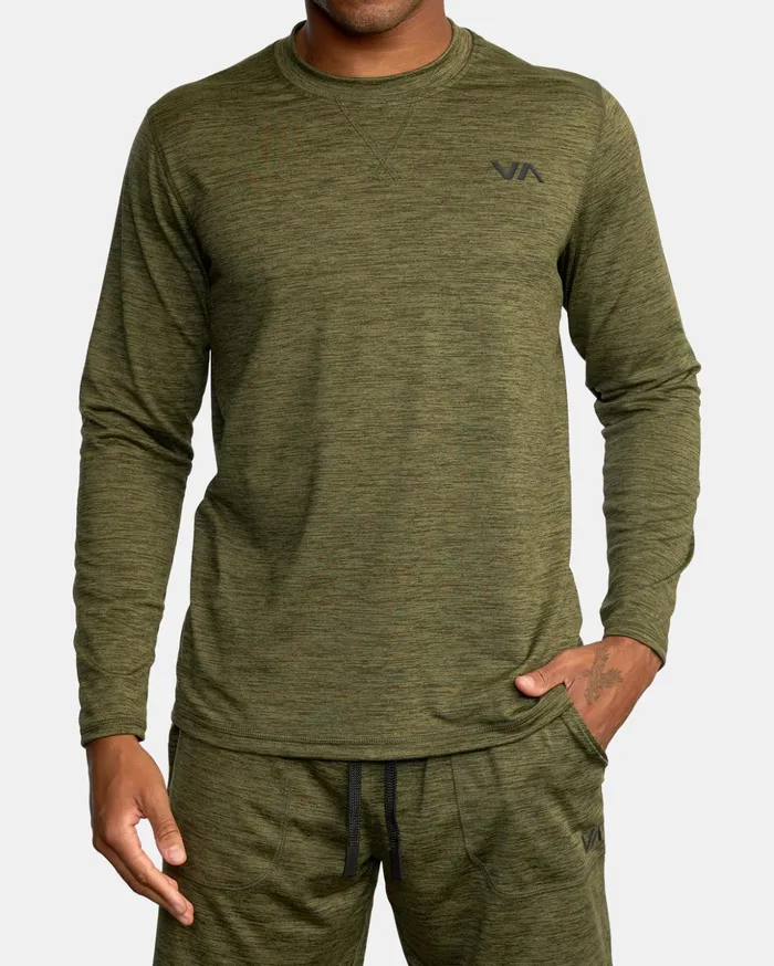 RVCA Hoodies Sweatshirts CAble Crewneck Sweater Olive 8211 Men