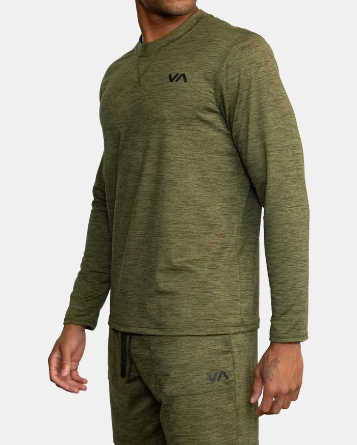RVCA Hoodies Sweatshirts CAble Crewneck Sweater Olive 8211 Men
