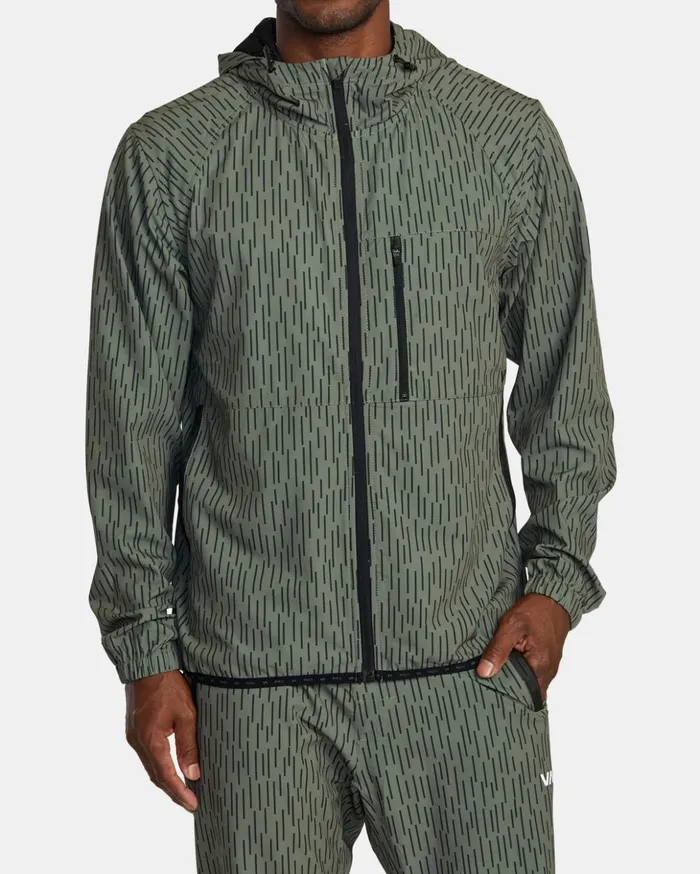 RVCA Jackets Yogger ZipUp Hooded Jacket II Rain Camo 8211 Men