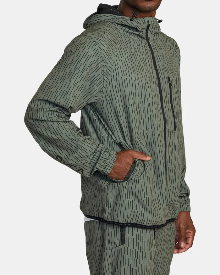 RVCA Jackets Yogger ZipUp Hooded Jacket II Rain Camo 8211 Men