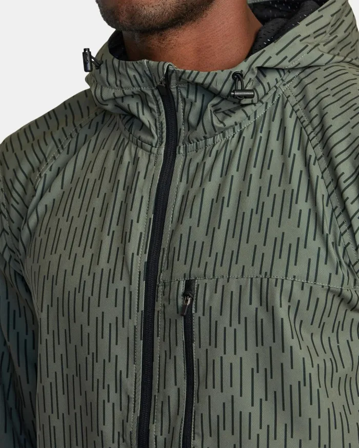 RVCA Jackets Yogger ZipUp Hooded Jacket II Rain Camo 8211 Men