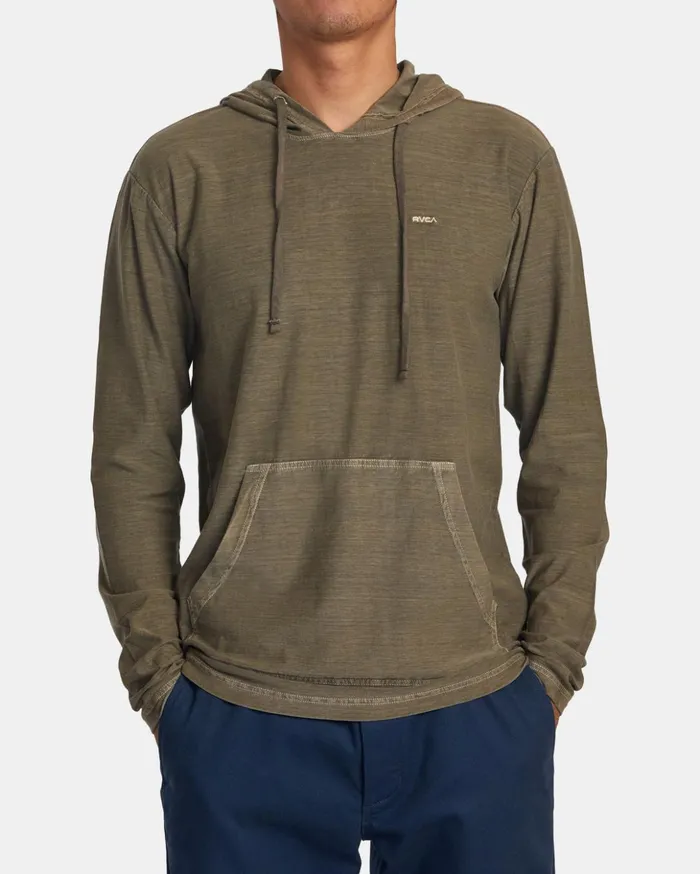 RVCA Long Sleeves PTC Stripe Hoodie Mushroom 8211 Men