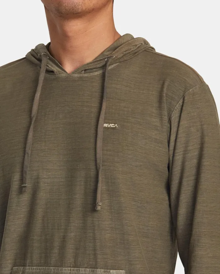 RVCA Long Sleeves PTC Stripe Hoodie Mushroom 8211 Men
