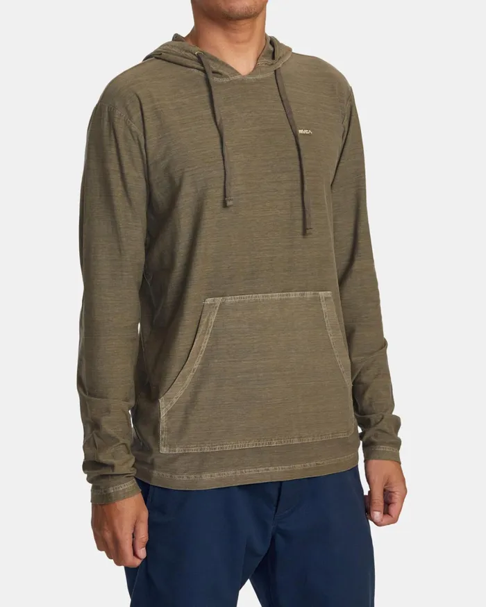 RVCA Long Sleeves PTC Stripe Hoodie Mushroom 8211 Men