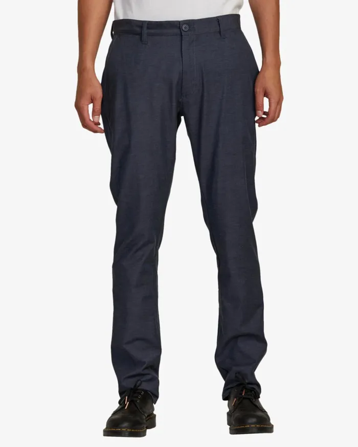 RVCA Pants Back In Tech Chinos Denim Heather 8211 Men
