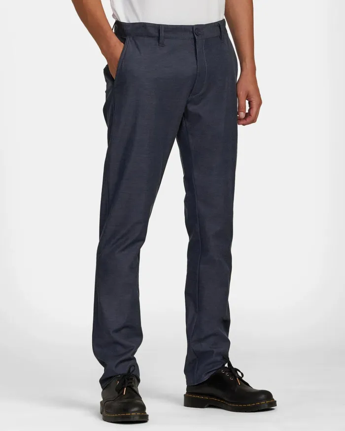 RVCA Pants Back In Tech Chinos Denim Heather 8211 Men