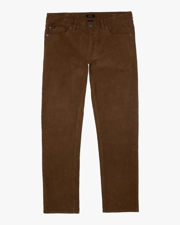 RVCA Pants Daggers Pigment Corduroy Pants Bombay Brown 8211 Men