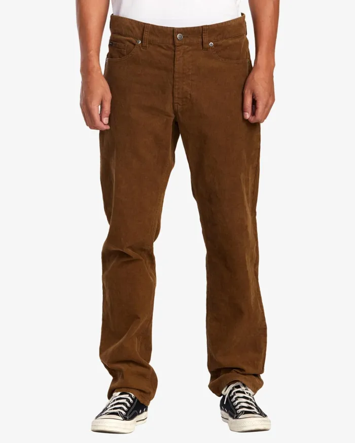 RVCA Pants Daggers Pigment Corduroy Pants Bombay Brown 8211 Men