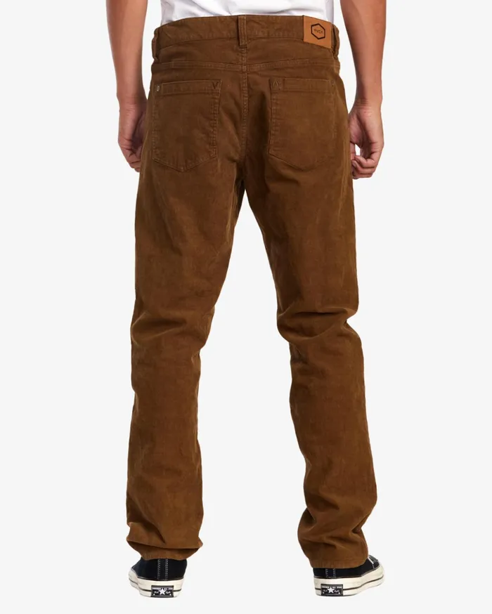 RVCA Pants Daggers Pigment Corduroy Pants Bombay Brown 8211 Men