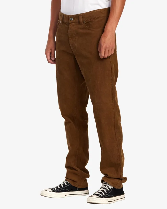 RVCA Pants Daggers Pigment Corduroy Pants Bombay Brown 8211 Men