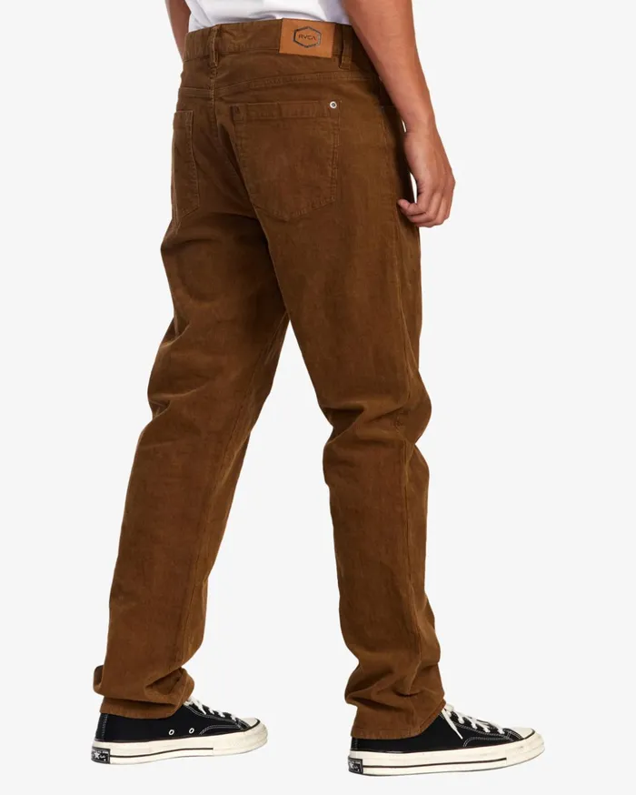 RVCA Pants Daggers Pigment Corduroy Pants Bombay Brown 8211 Men