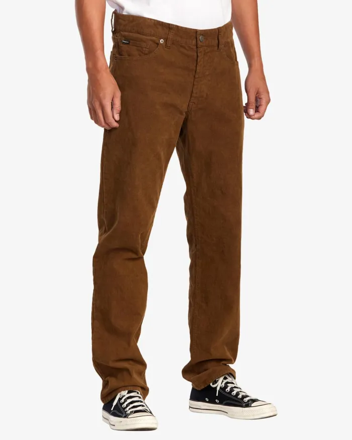 RVCA Pants Daggers Pigment Corduroy Pants Bombay Brown 8211 Men