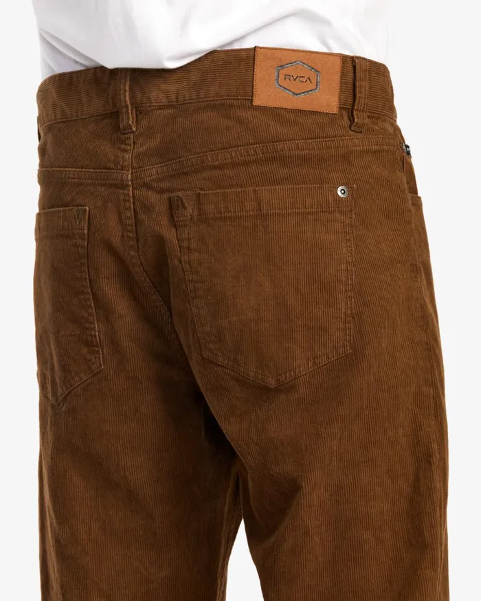 RVCA Pants Daggers Pigment Corduroy Pants Bombay Brown 8211 Men