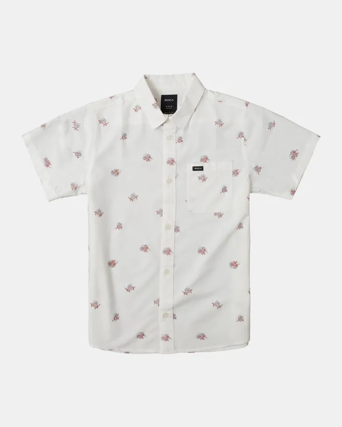 RVCA Shirts Flannels Boy039s Morning Glory Short Sleeve Shirt Antique White 8211 Boys RVCA Shirts Flannels Boy039s Morning Glory Short Sleeve Shirt Antique White 8211 Boys
