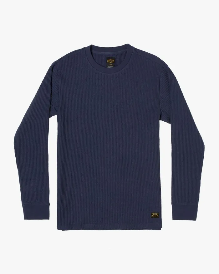 RVCA Shirts Flannels Day Shift Long Sleeve Thermal Shirt Navy 8211 Men