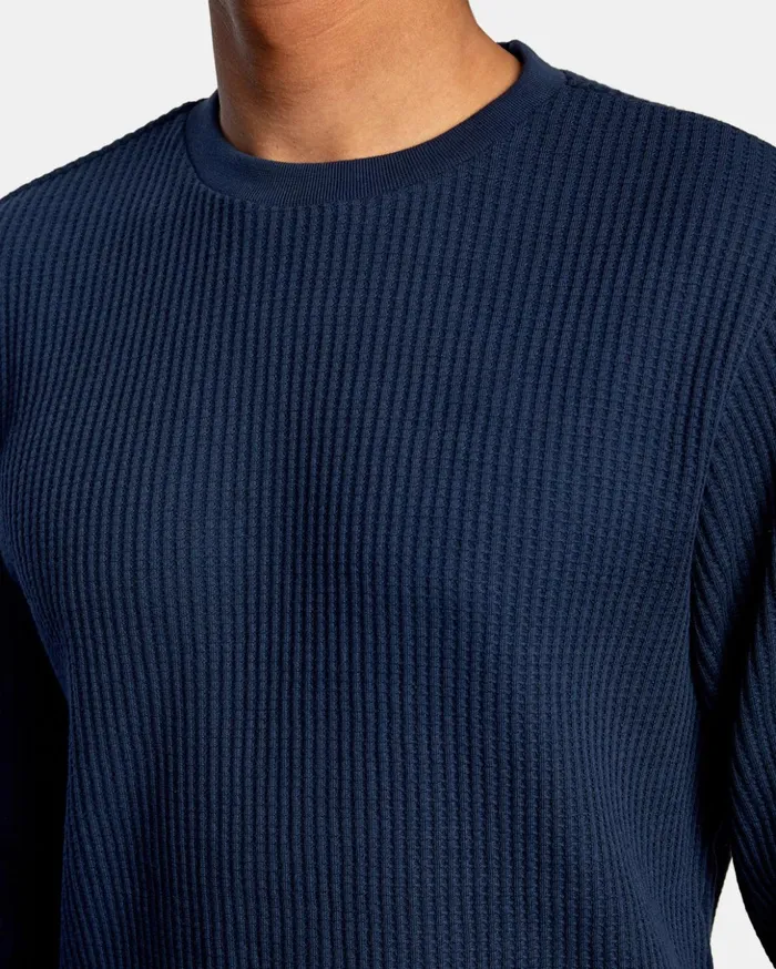 RVCA Shirts Flannels Day Shift Long Sleeve Thermal Shirt Navy 8211 Men