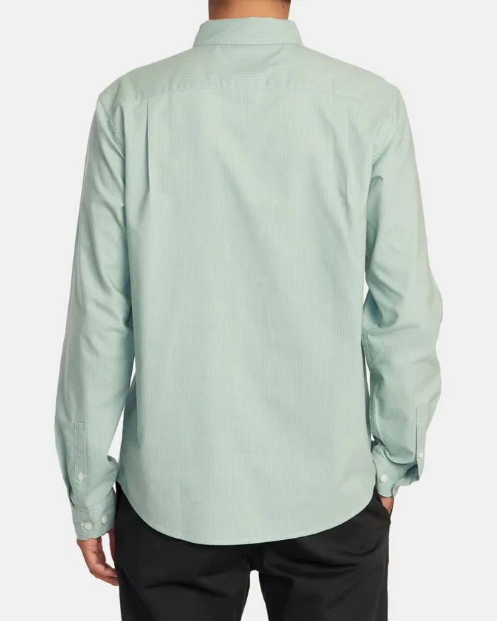 RVCA Shirts Flannels Thatll Do Micro Stripe Long Sleeve Shirt Green Haze 8211 Men RVCA Shirts Flannels Thatll Do Micro Stripe Long Sleeve Shirt Green Haze 8211 Men