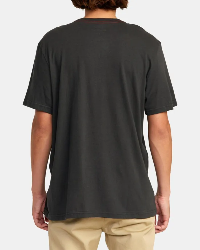 RVCA Short Sleeves Badland Tee Pirate Black 8211 Men