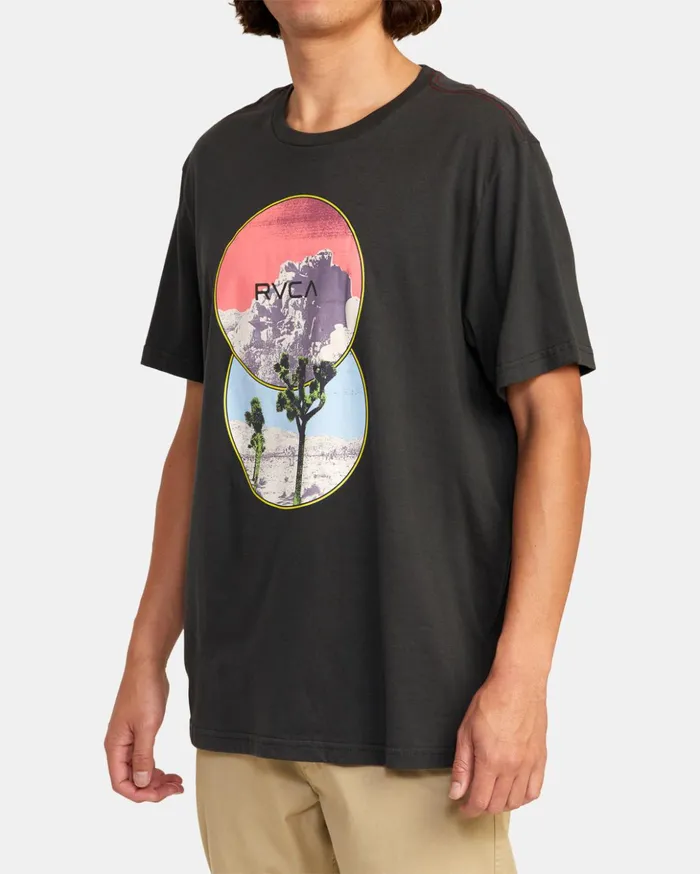RVCA Short Sleeves Badland Tee Pirate Black 8211 Men