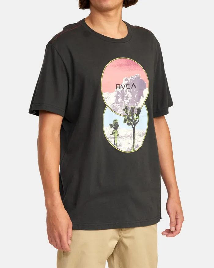 RVCA Short Sleeves Badland Tee Pirate Black 8211 Men