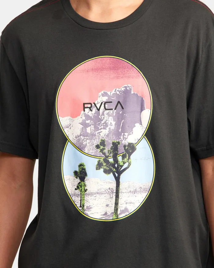 RVCA Short Sleeves Badland Tee Pirate Black 8211 Men