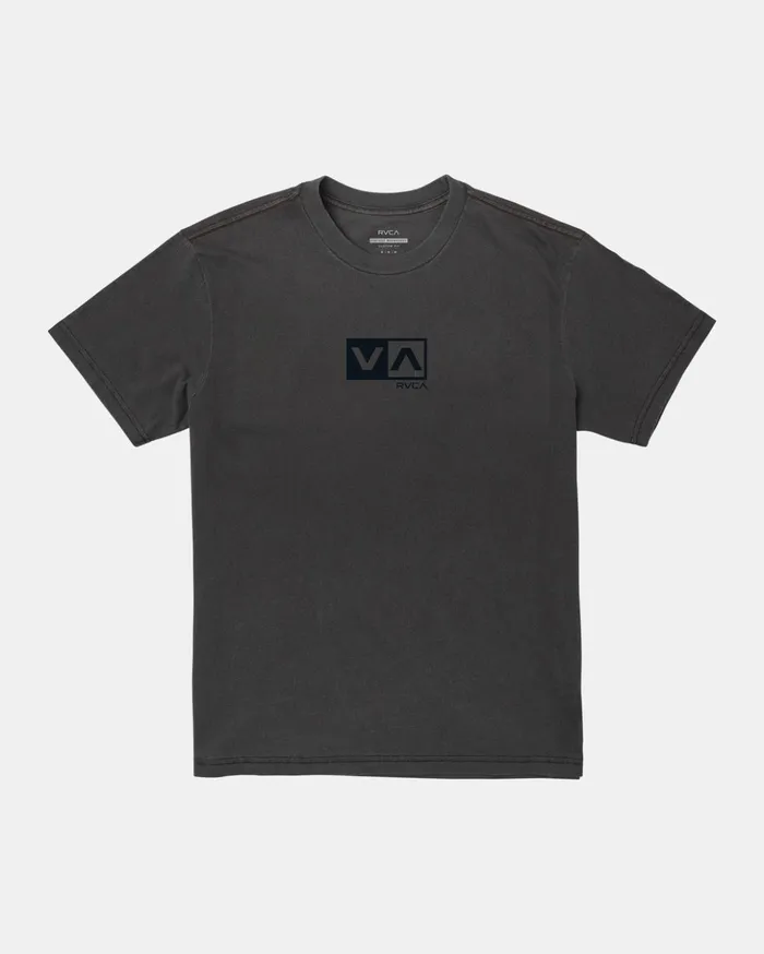 RVCA Short Sleeves Balance Flock TShirt Black 8211 Men