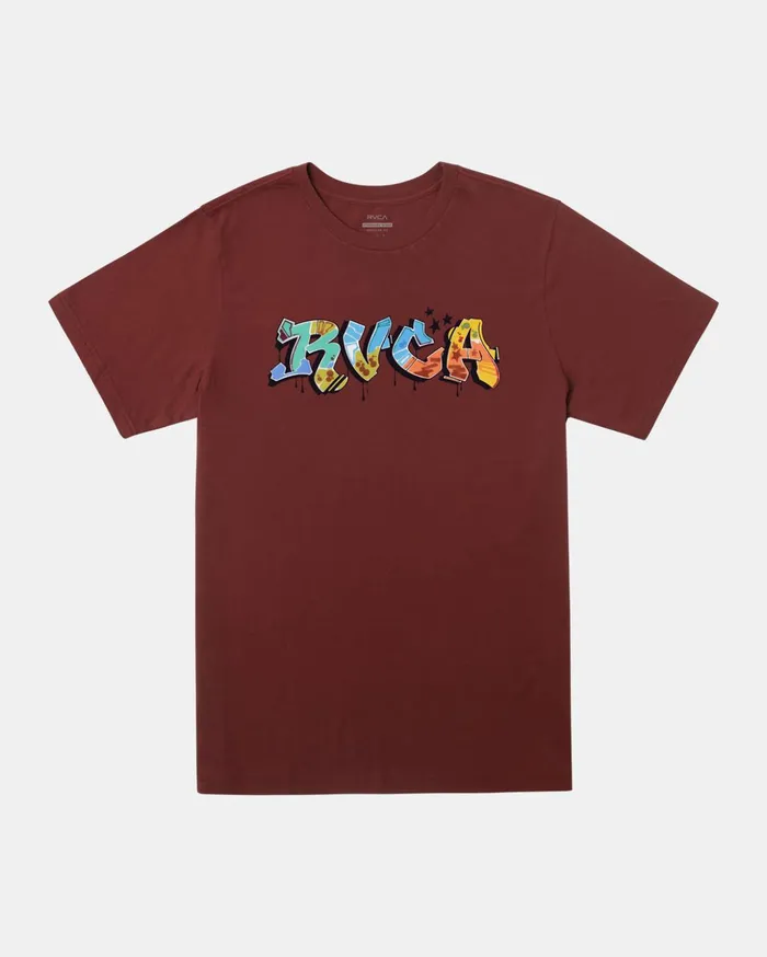 RVCA Short Sleeves Black Book TShirt Red Earth 8211 Men