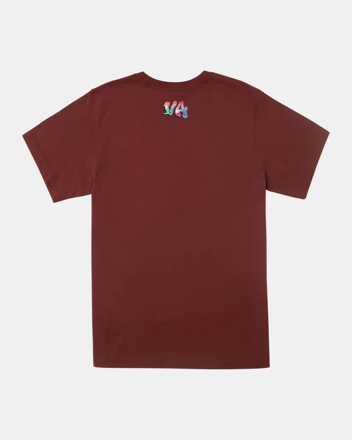 RVCA Short Sleeves Black Book TShirt Red Earth 8211 Men
