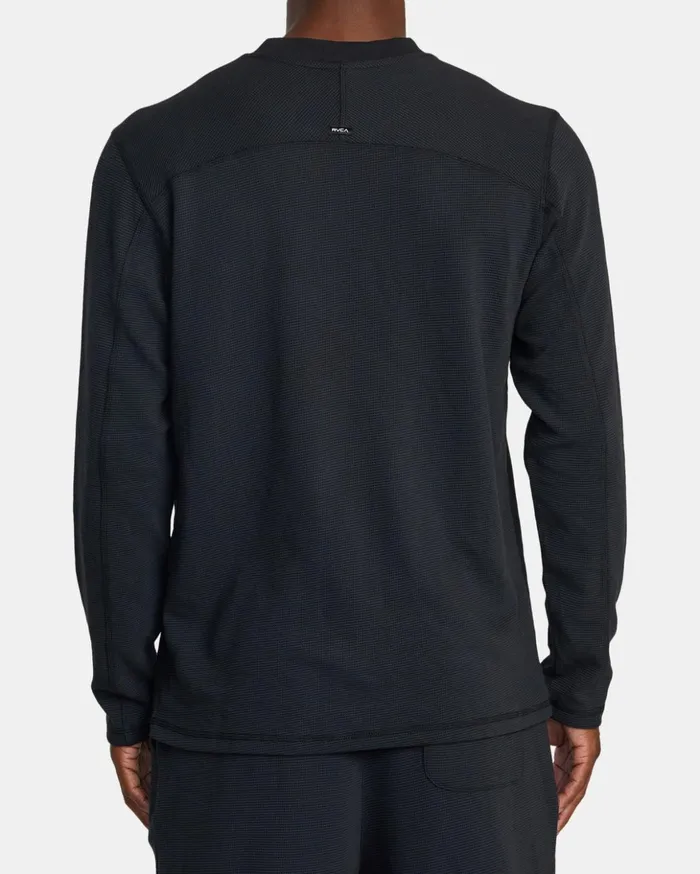 RVCA Short Sleeves CAble Long Sleeve TShirt Black 8211 Men