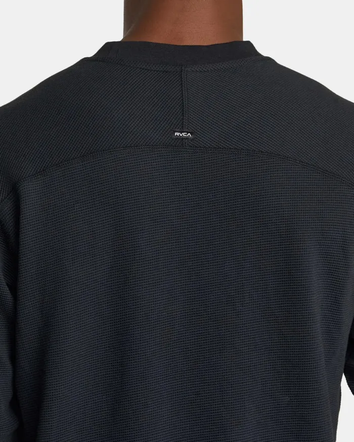 RVCA Short Sleeves CAble Long Sleeve TShirt Black 8211 Men
