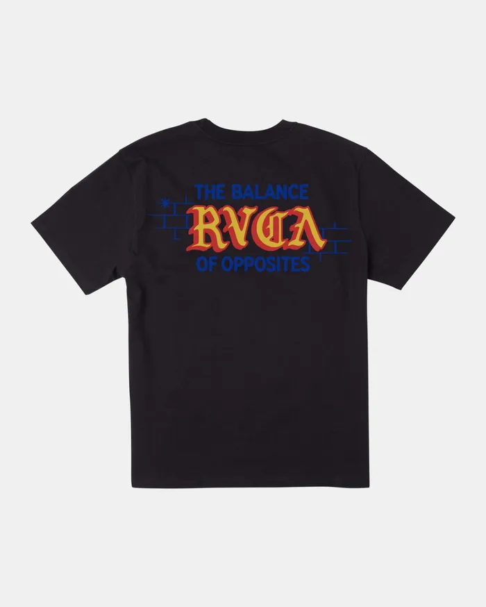 RVCA Short Sleeves Del Toro TShirt Black 8211 Men