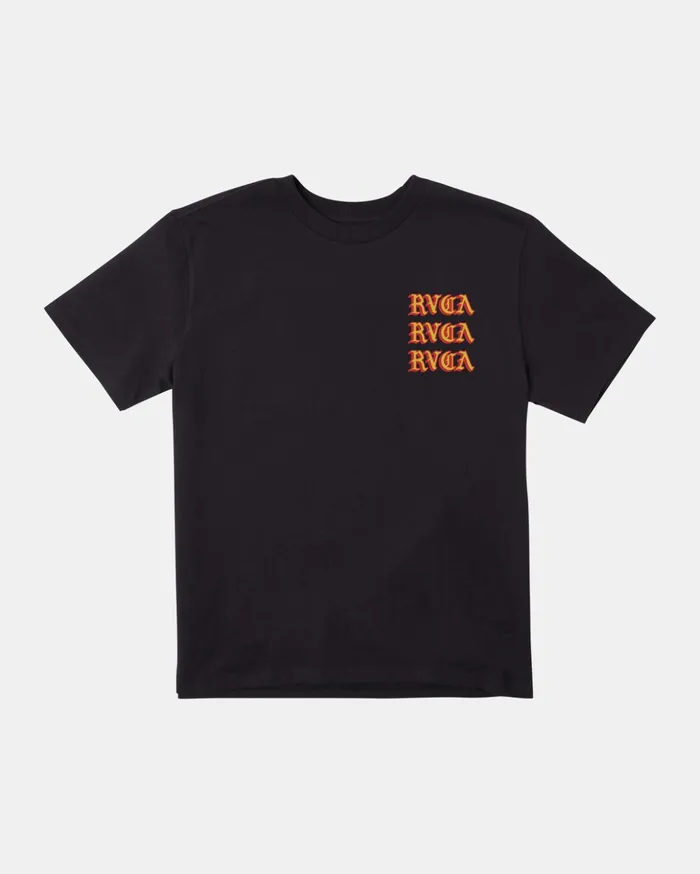 RVCA Short Sleeves Del Toro TShirt Black 8211 Men