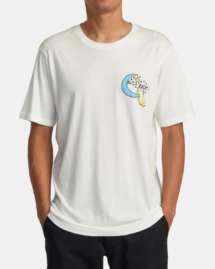 RVCA Short Sleeves Jesse Lortz Sweet Dreams Tee Antique White 8211 Men