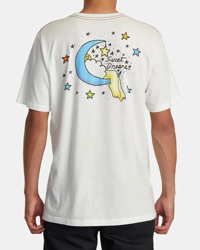 RVCA Short Sleeves Jesse Lortz Sweet Dreams Tee Antique White 8211 Men