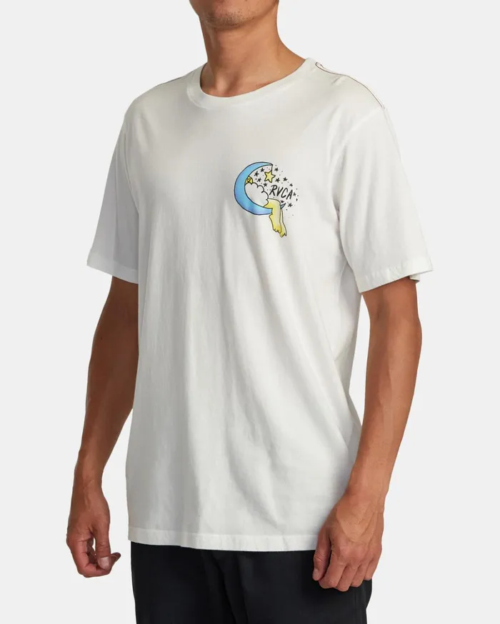 RVCA Short Sleeves Jesse Lortz Sweet Dreams Tee Antique White 8211 Men