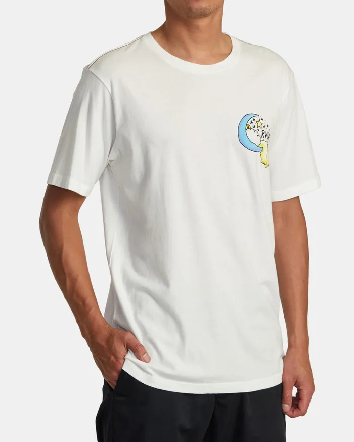 RVCA Short Sleeves Jesse Lortz Sweet Dreams Tee Antique White 8211 Men