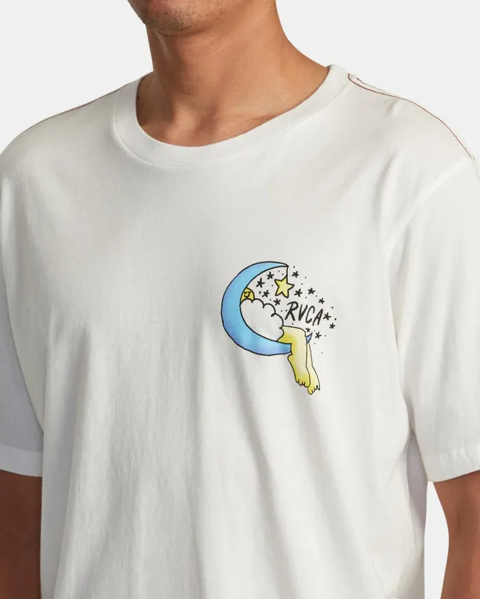 RVCA Short Sleeves Jesse Lortz Sweet Dreams Tee Antique White 8211 Men
