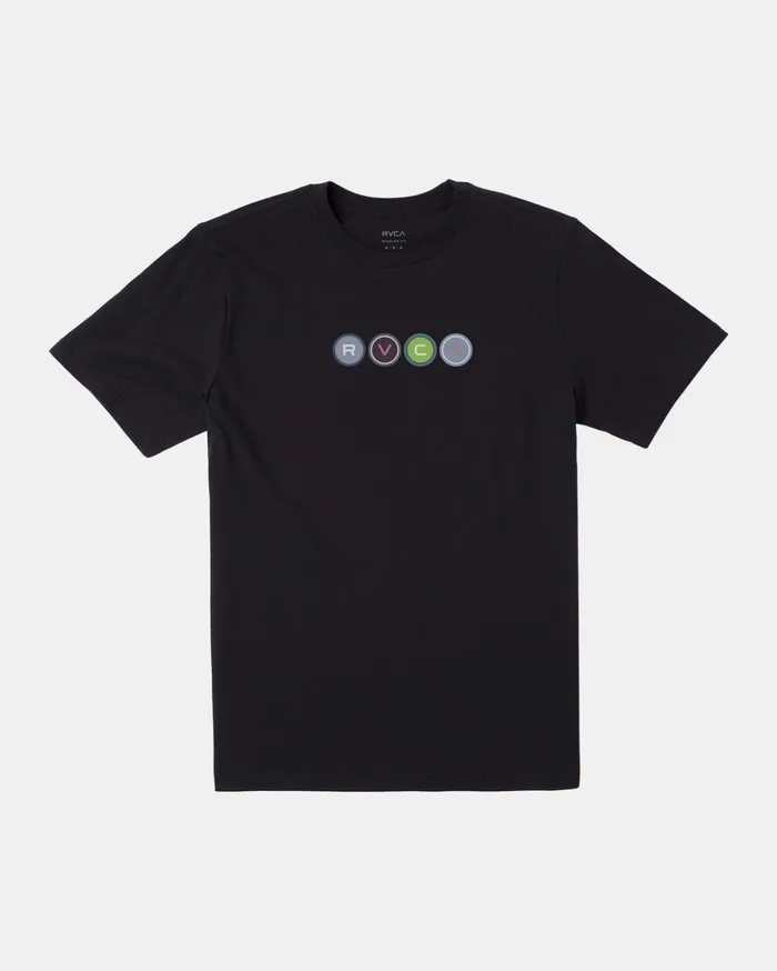 RVCA Short Sleeves Metro TShirt Black 8211 Men