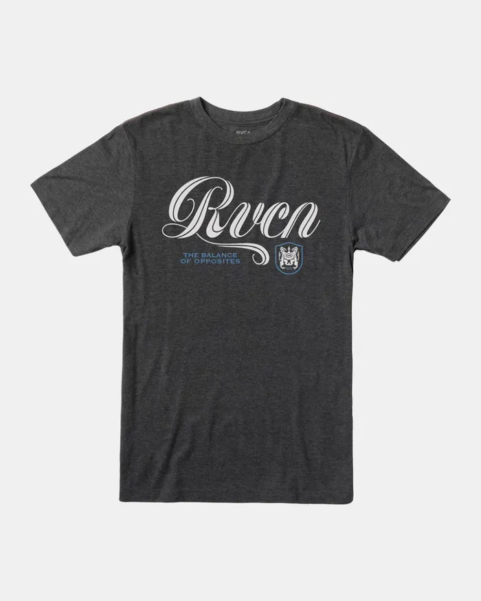 RVCA Short Sleeves Midline TShirt Black 8211 Men