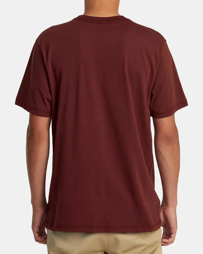 RVCA Short Sleeves Motors Tee Oxblood Red 8211 Men
